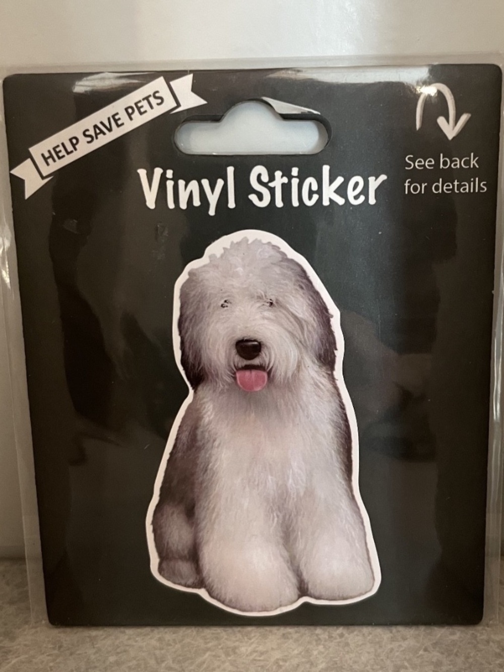 NEW E&S Pets Old English Sheepdog Vinyl Sticker 788-77 Dog Decal Pet Lover Gift